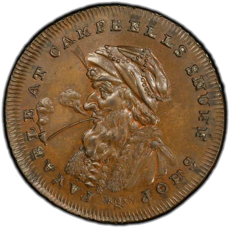 1796 Scotland 1/2D PCGS MS65BN DH-14 Lothian 