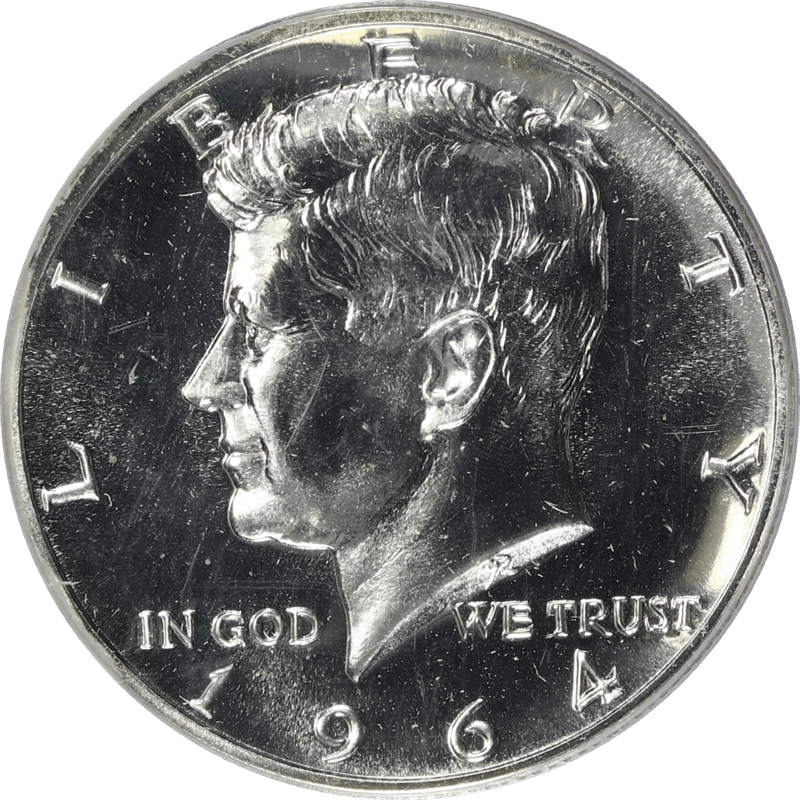1964  Kennedy Half Dollar 50c, PCGS PR 68 - Accented Hair 