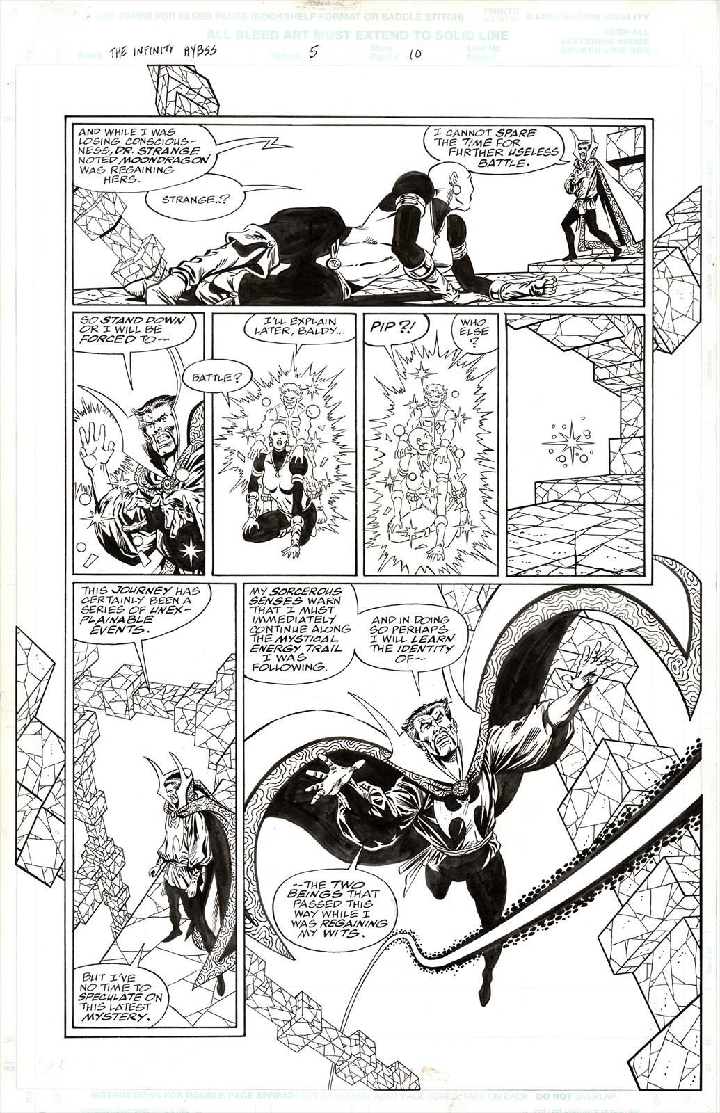 Infinity Abyss #5, Page 10 Artist:  Jim Starlin (Penciller) ,  Al Milgrom (Inker) Media Type: Pen and Ink Art Type: Interior Page 