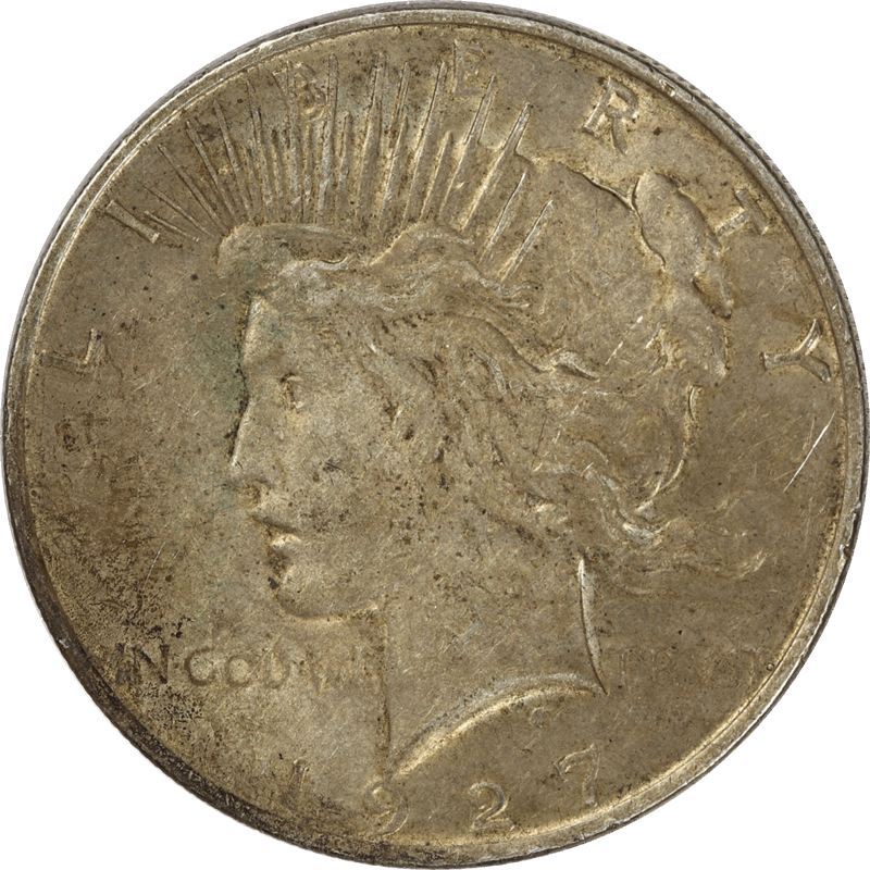 1927-D Peace Silver Dollar $1, Circulated, Extra Fine