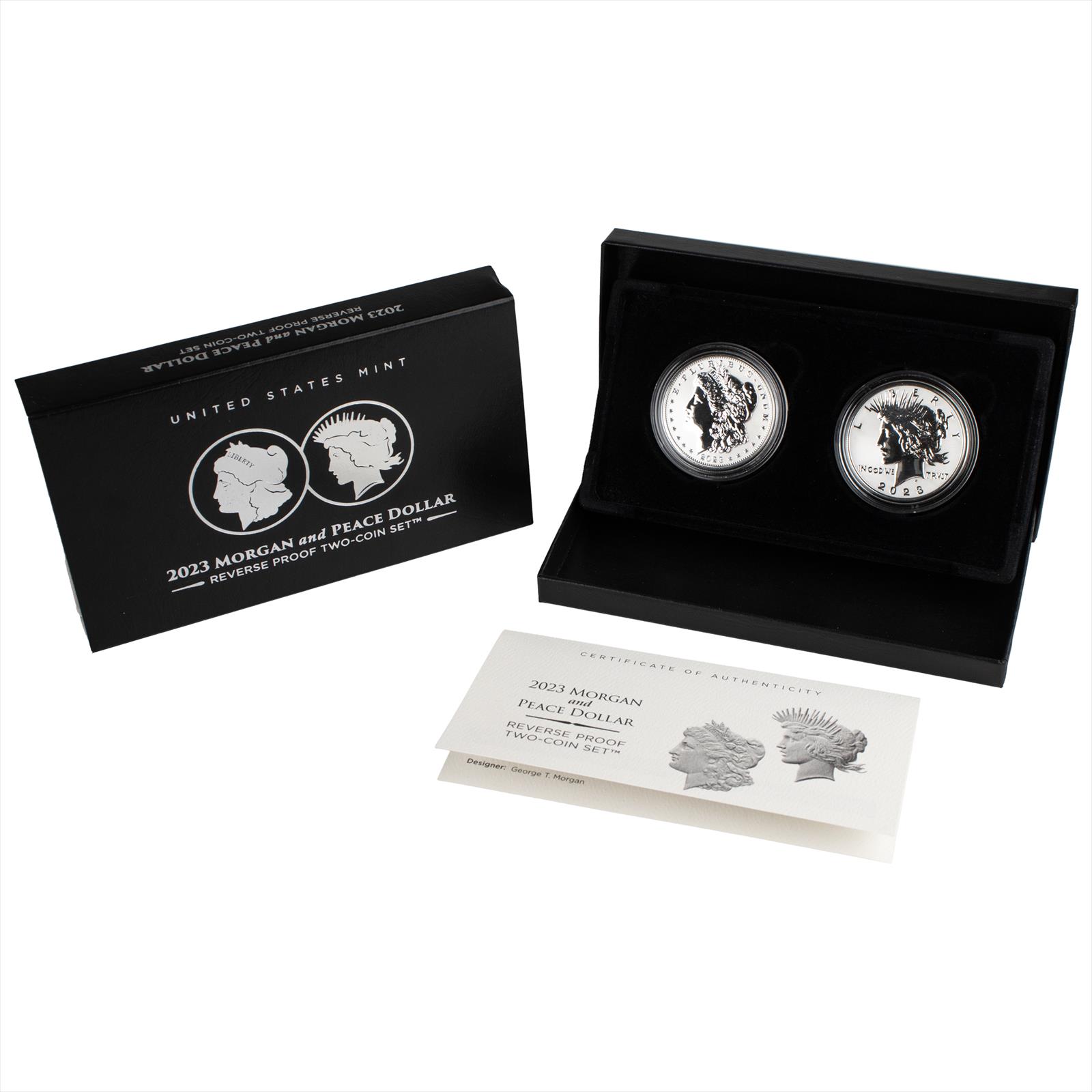 2023-S Morgan & Peace Dollar Proof Set w/COA
