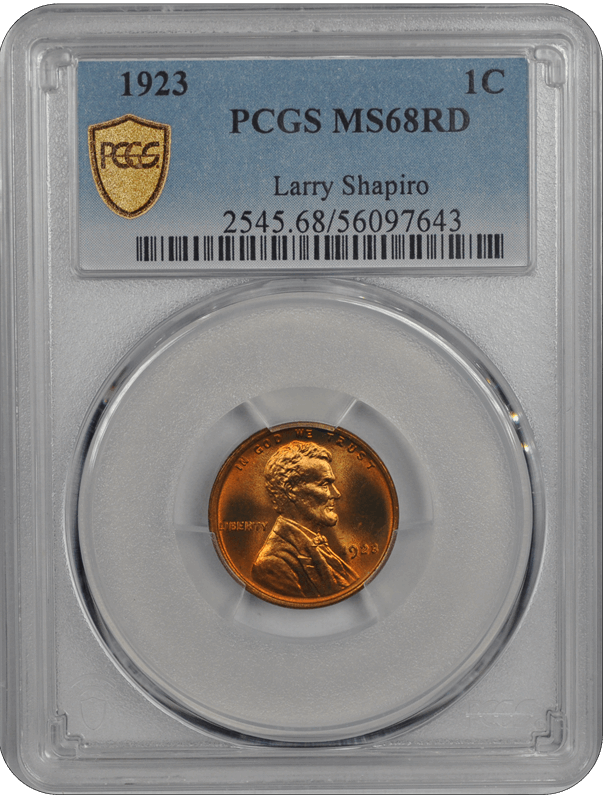 1923 Lincoln PCGS RD 68