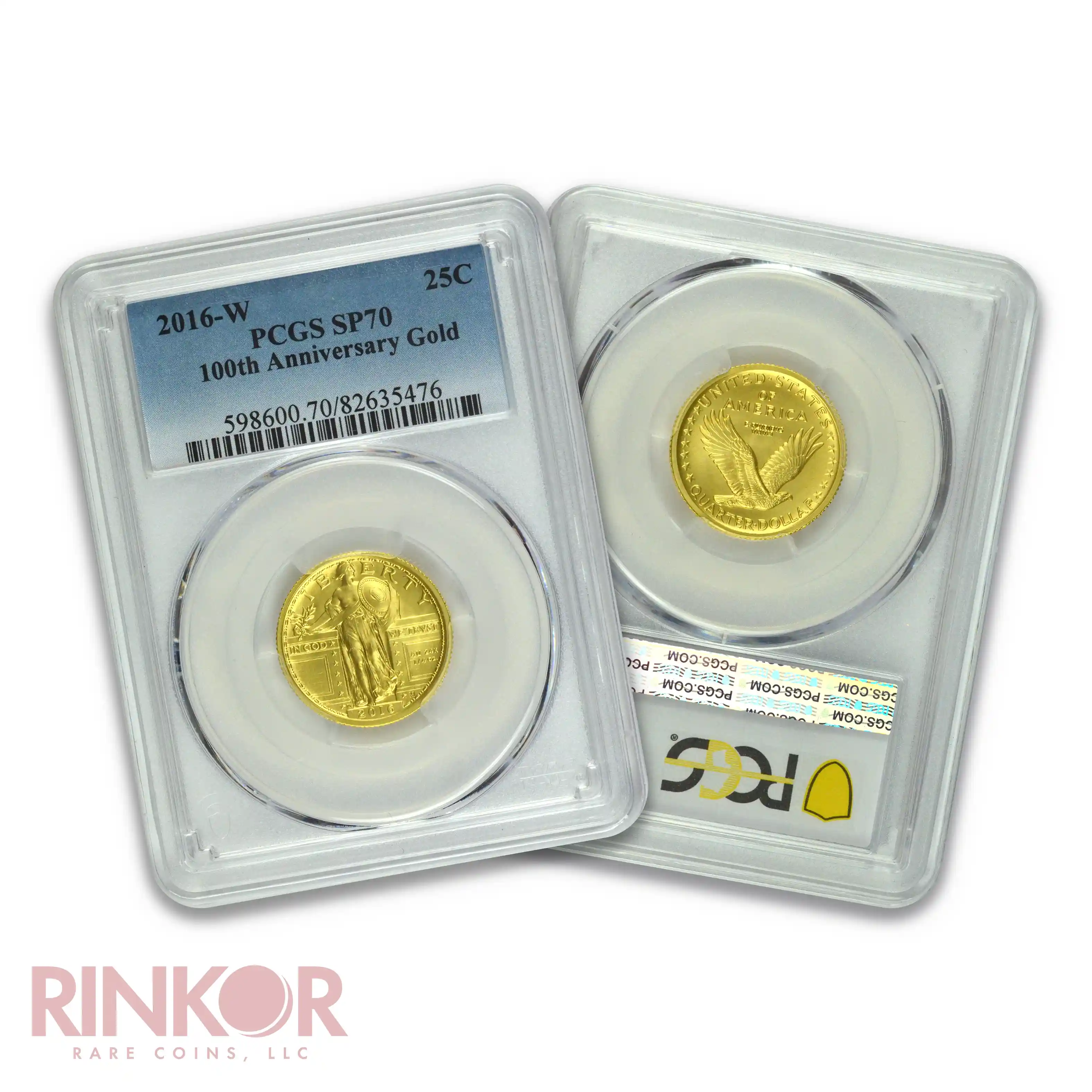 2016-W Gold 1/4oz Standing Liberty Quarter 100th Anniversary Blue Label PCGS SP 70