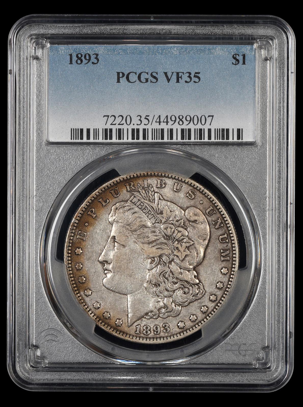 1893 $1 PCGS VF-35