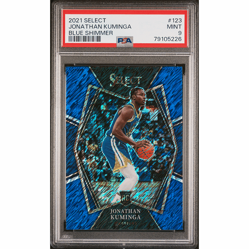 2021 Panini Select #123 Jonathan Kuminga BLUE SHIMMER - PSA - U.S.