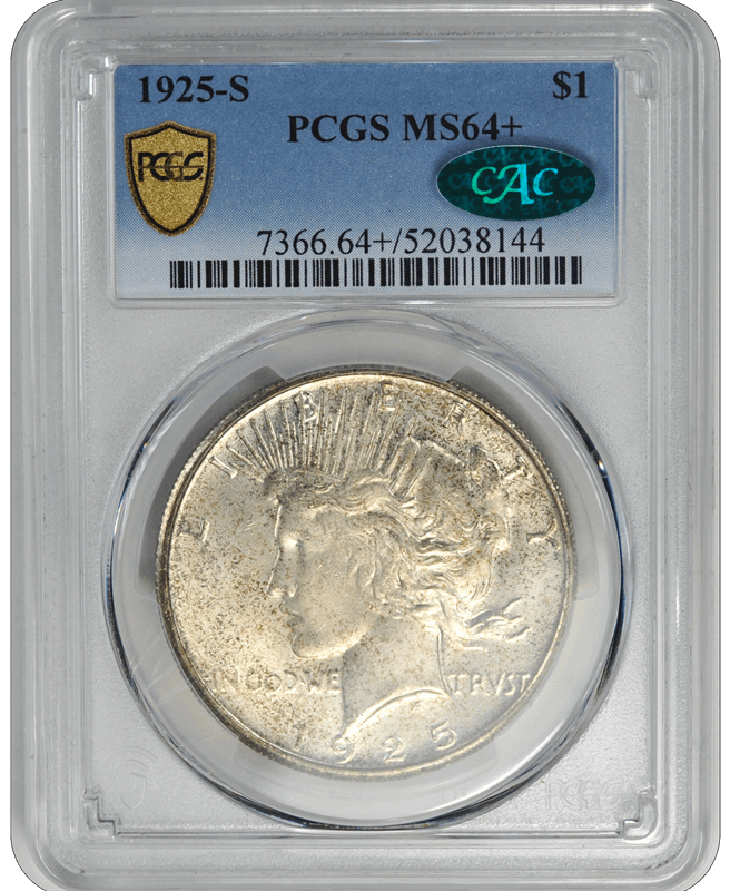 1925-S Peace PCGS CAC MS 64+