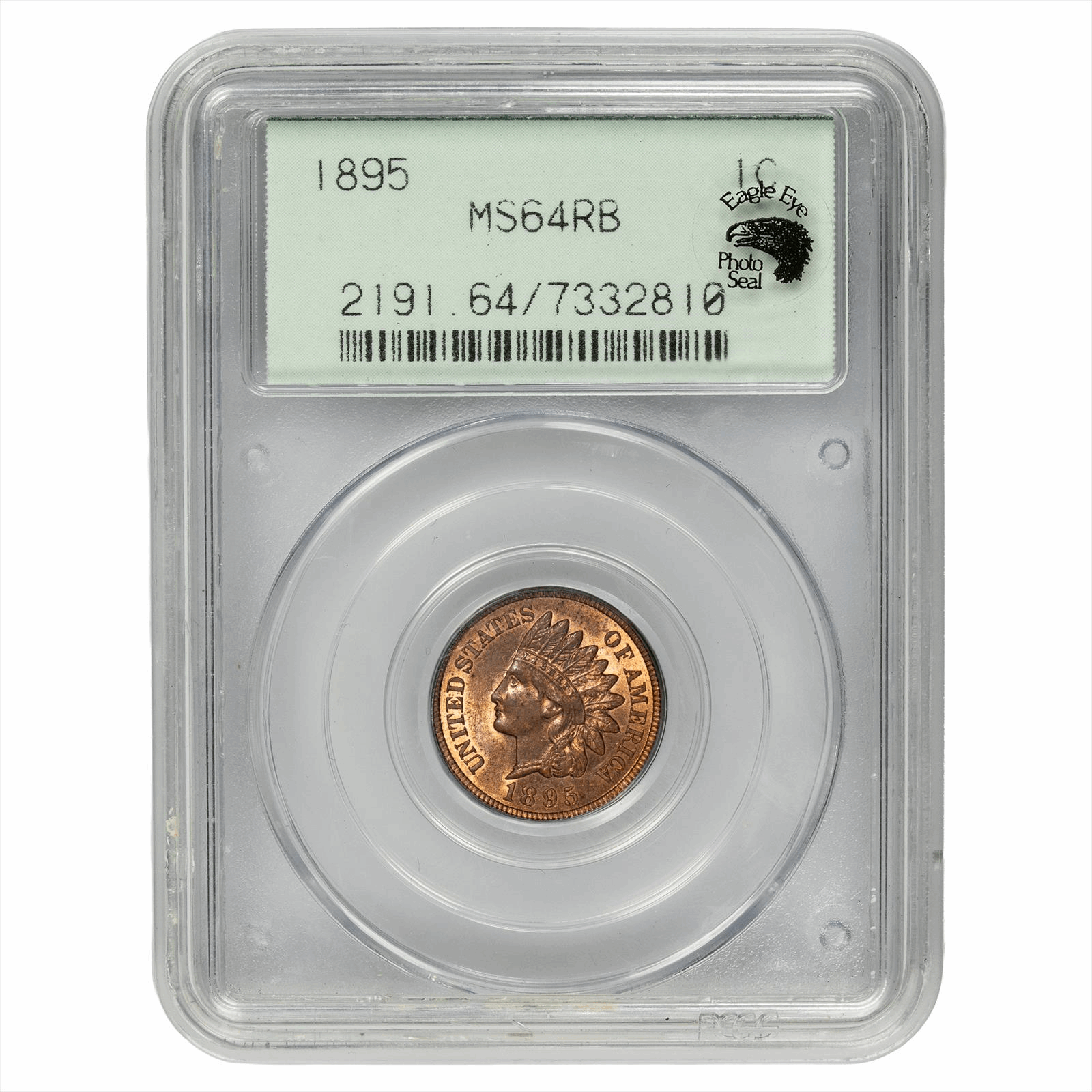 1895 Indian Head Cent 1C PCGS MS 64 RB