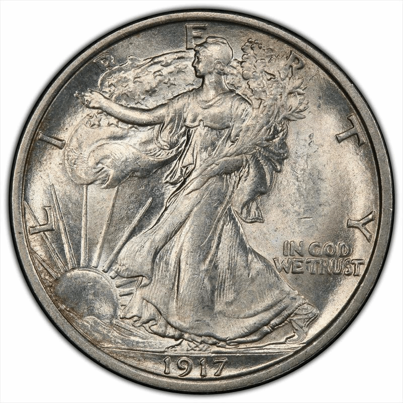 1917 50C PCGS MS 63
