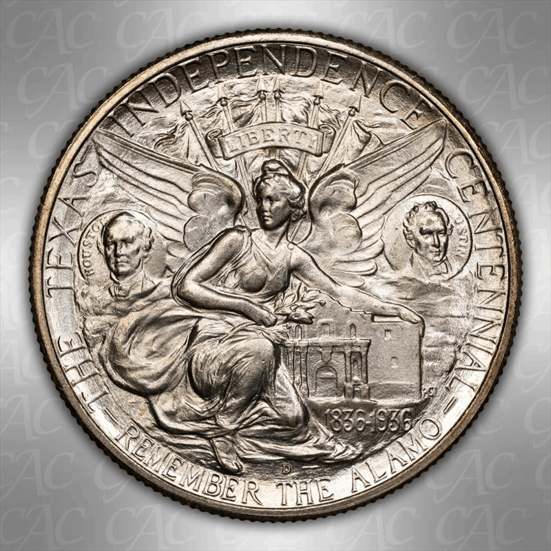 1935-D Texas 50c CACG MS 67