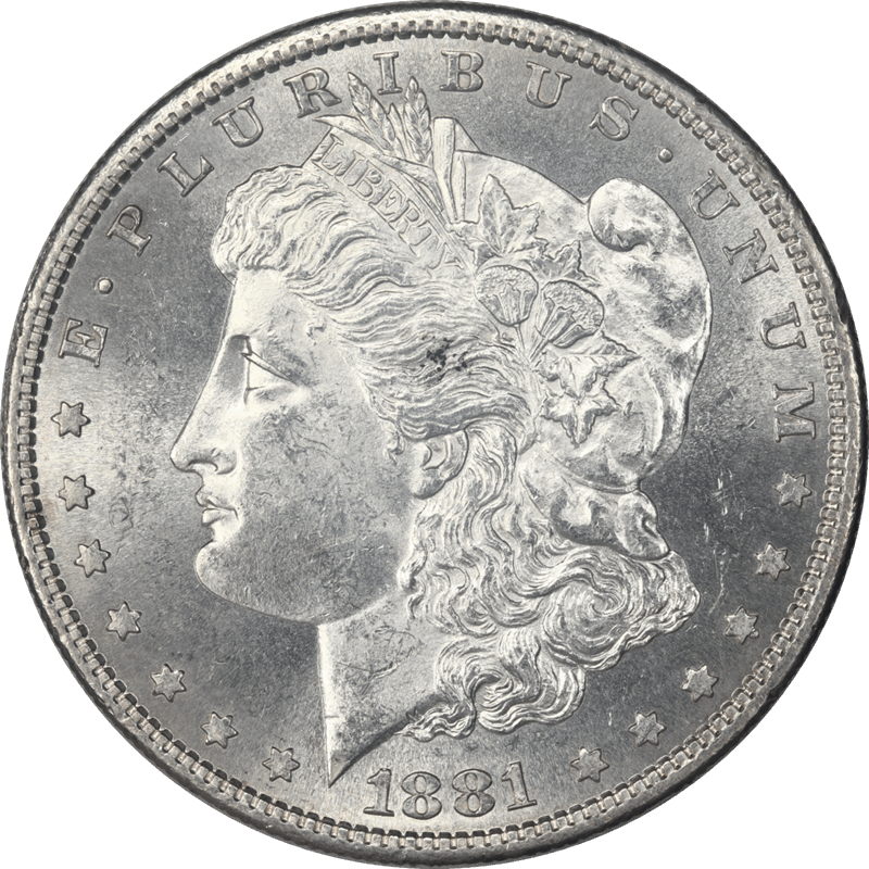 1881-S Morgan Silver Dollar $1 Raw Ungraded Coin BU