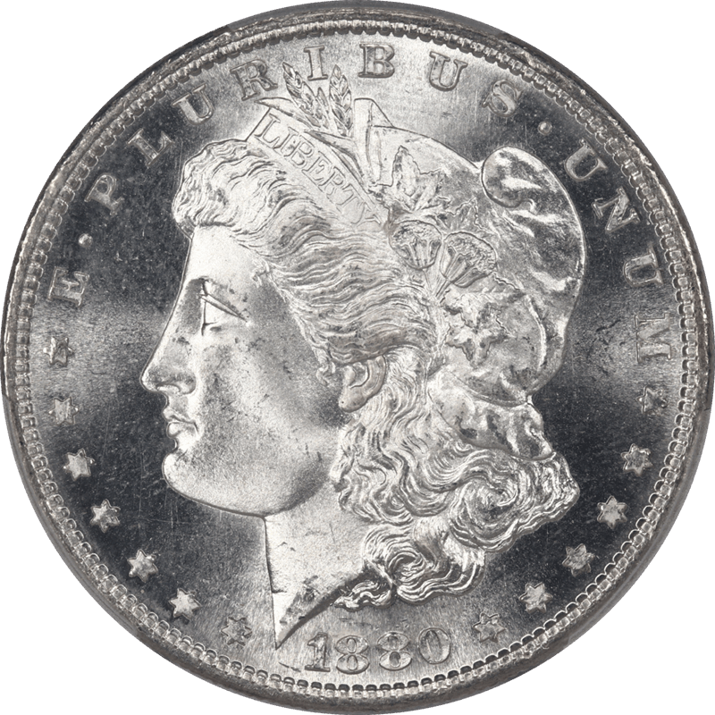 1880-S Morgan Silver Dollar $1 PCGS and CAC MS67+ Frosty PQ+ Coin