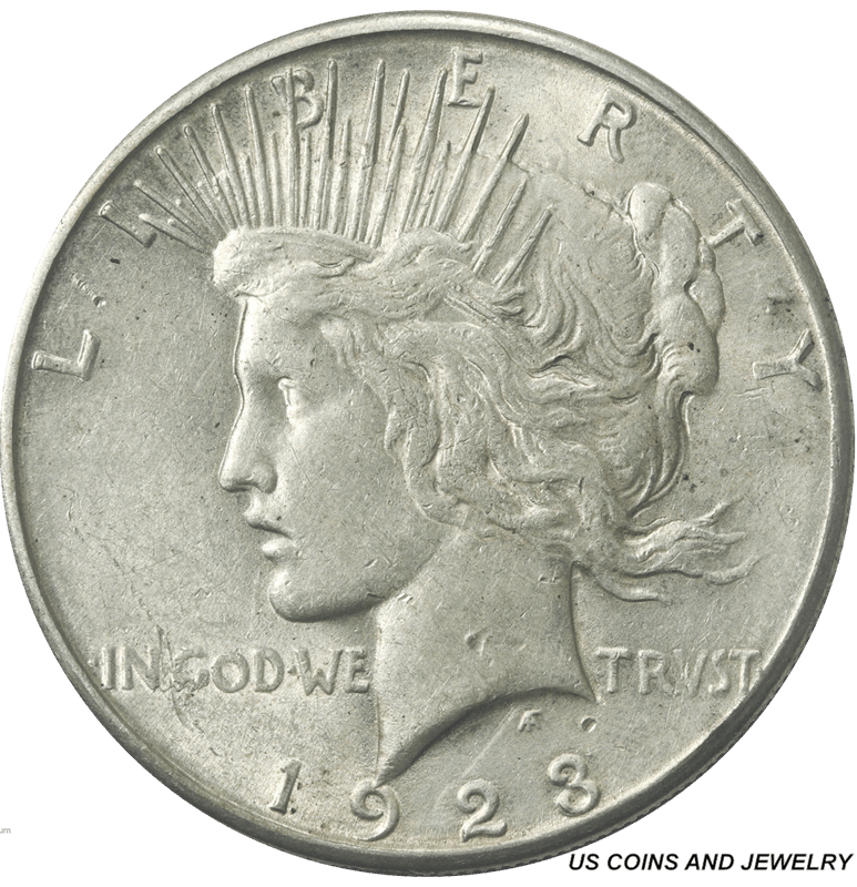 1923-S Peace Dollar AU About Uncirculated
