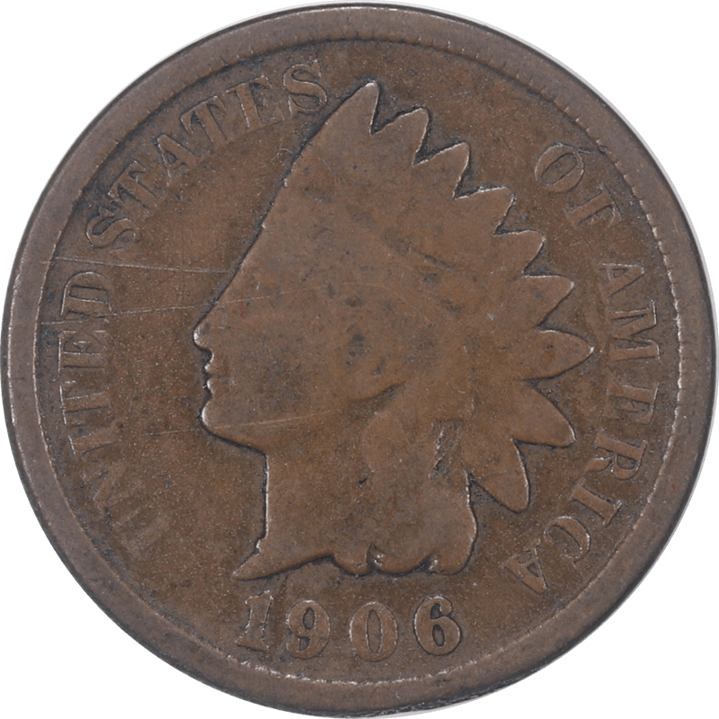 1906 Indian Head Cent 1c Circulated, Good