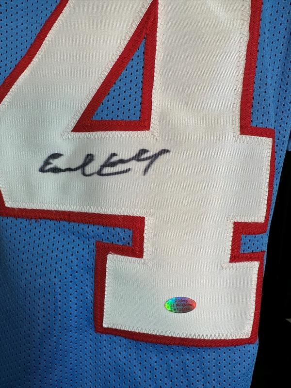 Framed Houston Oilers Earl Campbell Autographed Signed Jersey Psa