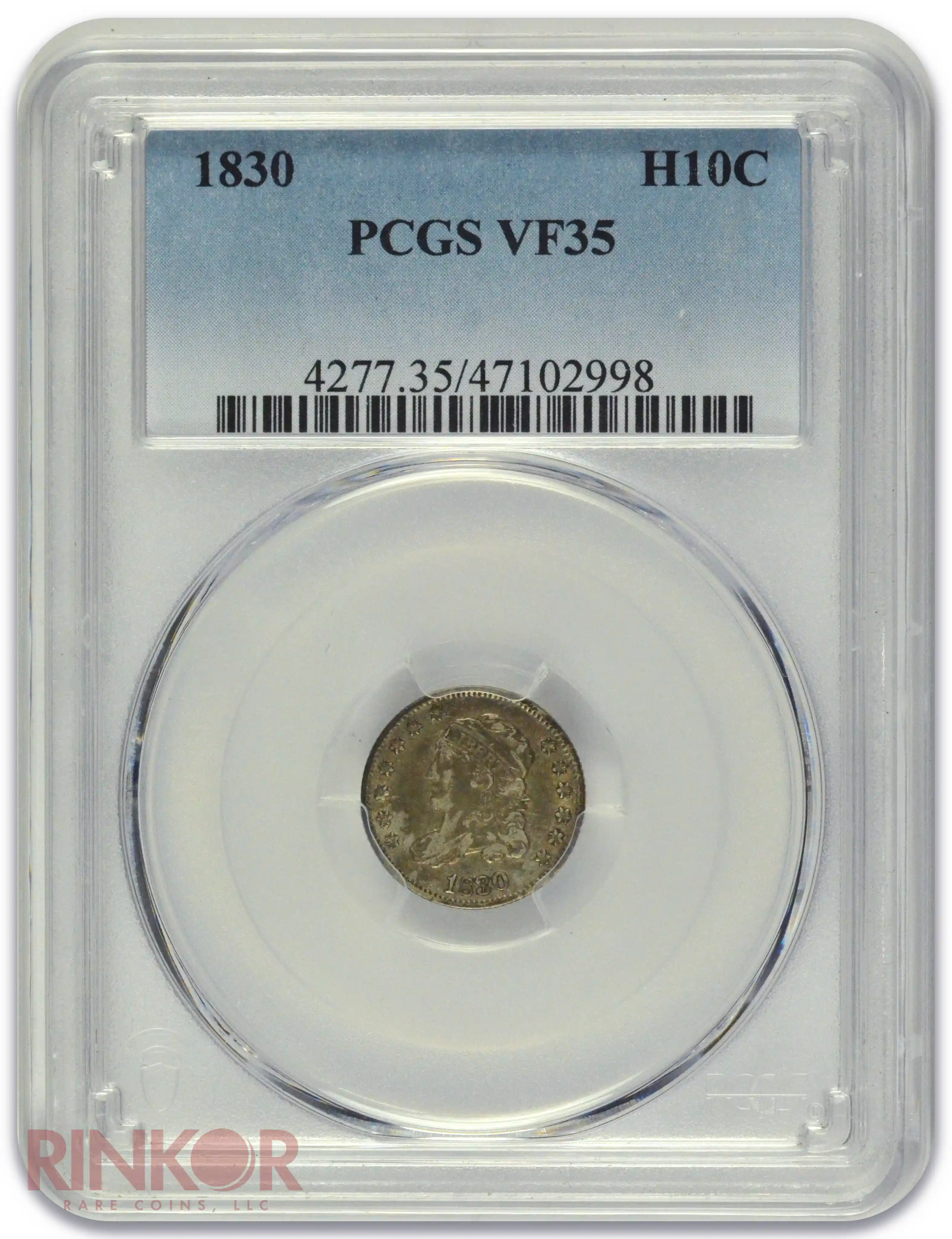 1830 Capped Bust Half Dime LM-7 PCGS VF-35