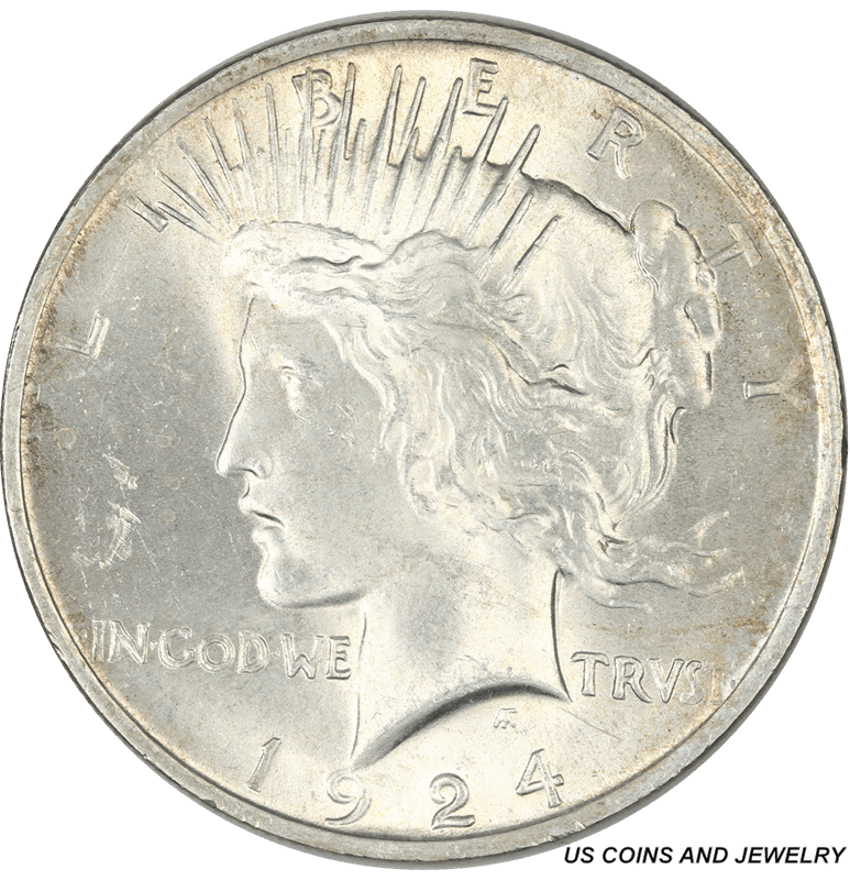1924-P Peace Silver Dollar,  Brilliant Uncirculated - Very Nice