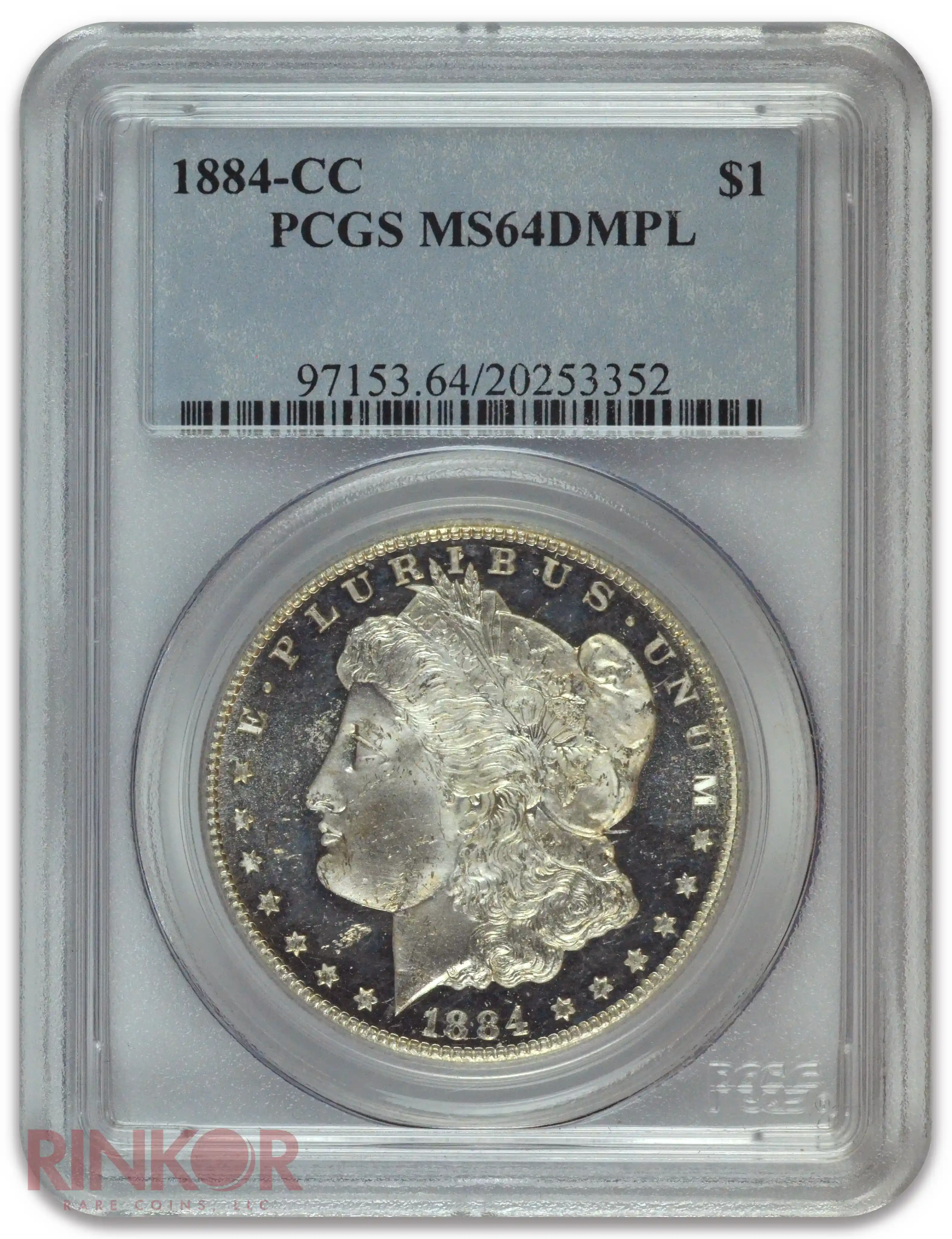 1884-CC $1 Morgan Dollar PCGS MS 64 DMPL