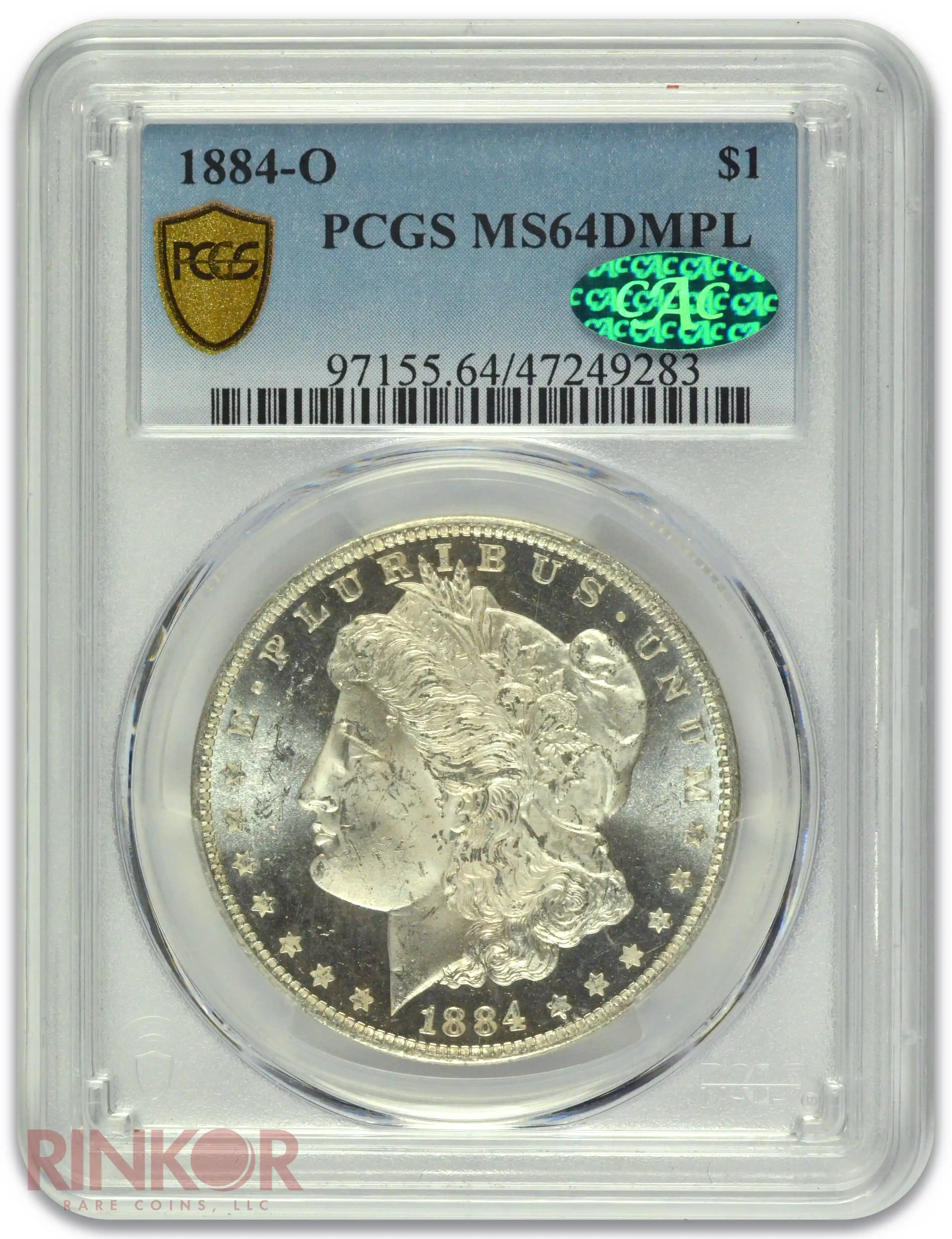 1884-O $1 Morgan Dollar PCGS MS 64 DMPL CAC