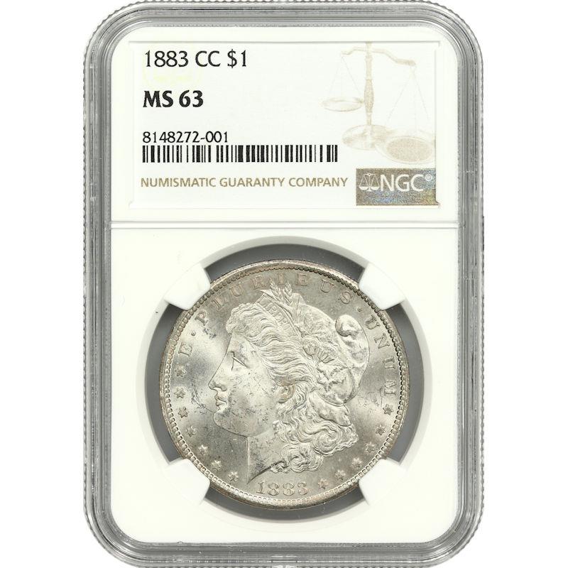 1883 CC Morgan Dollar $1 NGC MS63