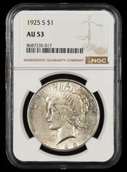 1925 S $1 NGC AU53