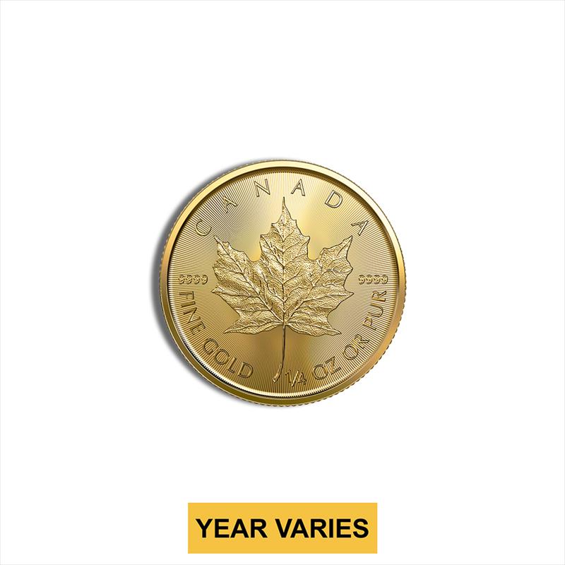 1/4 oz Gold Maple Leaf - Sealed (Year Varies)