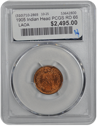 1905 Indian Head PCGS RD 66