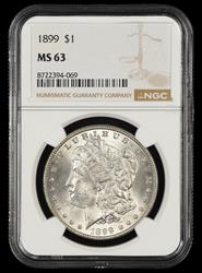 1899 $1 NGC MS 63