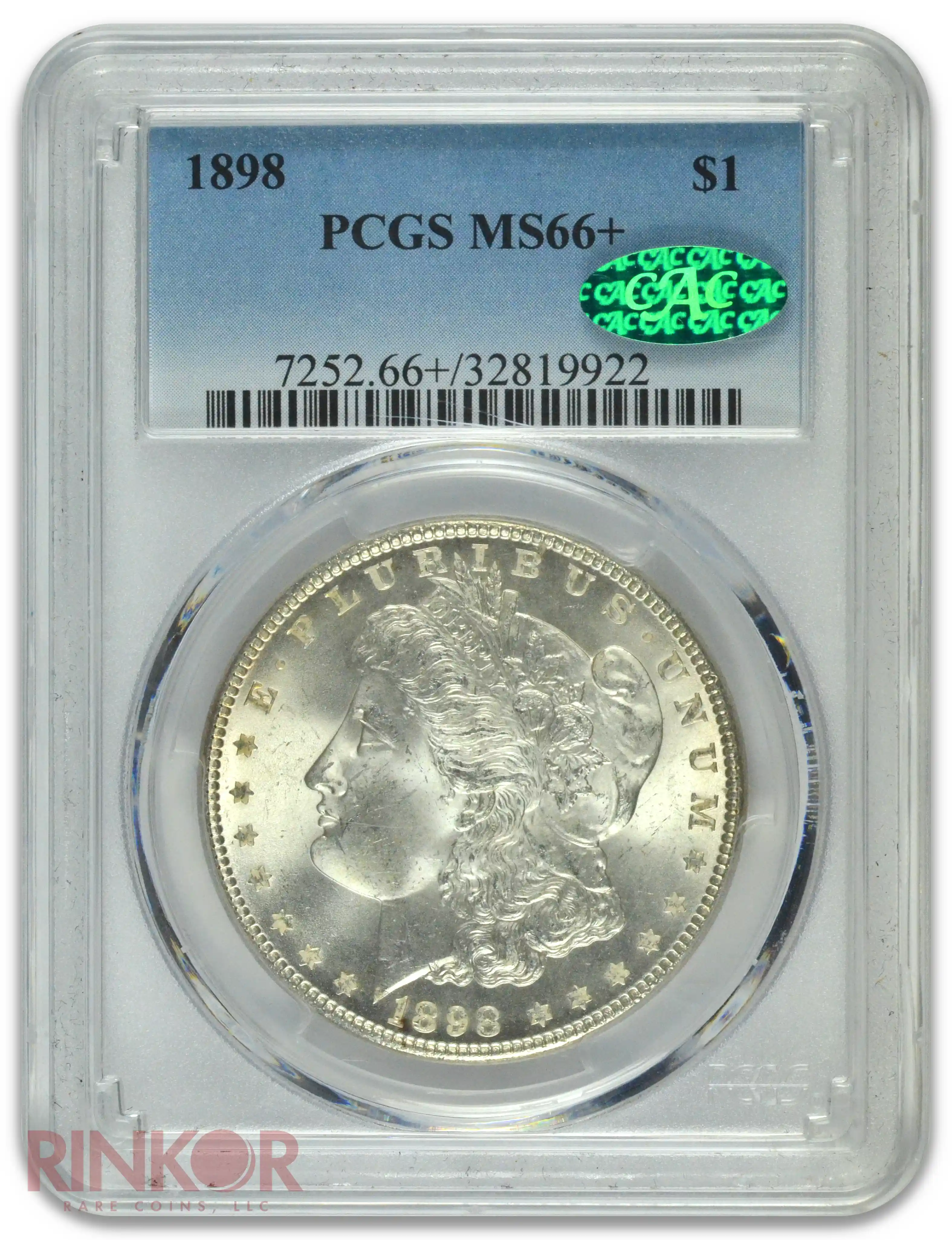 1898 $1 PCGS MS 66+ CAC