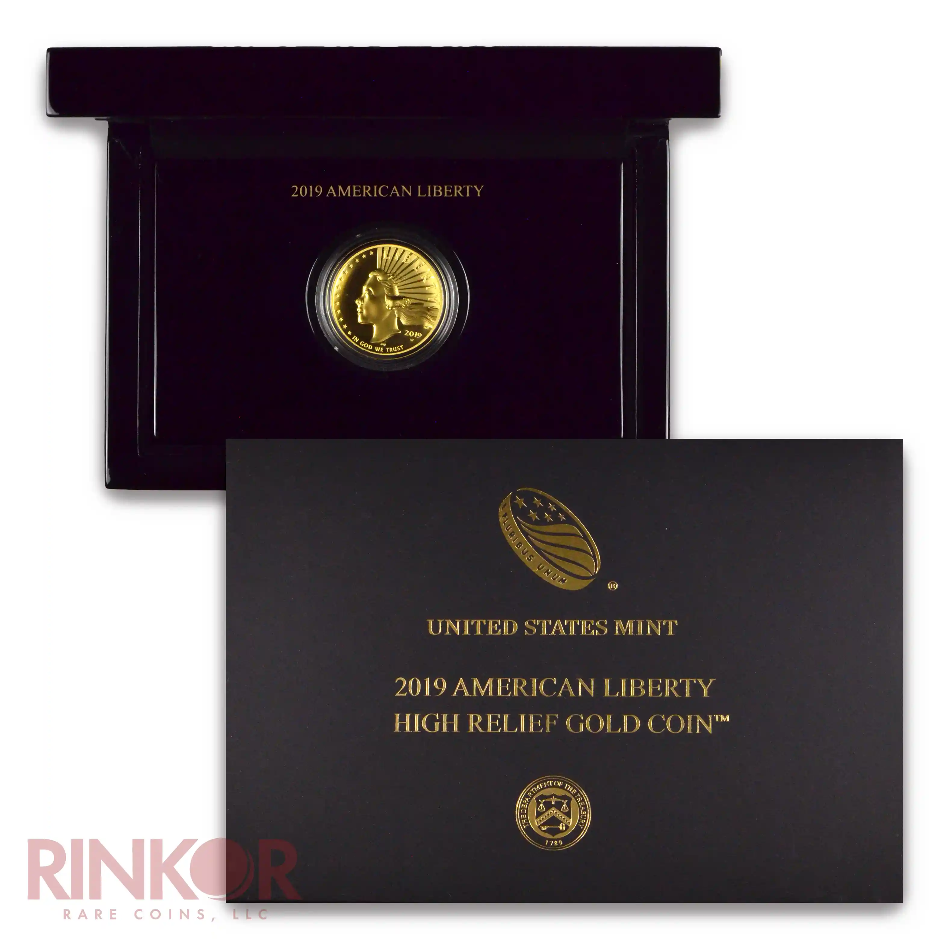 2019-W 1oz American Liberty Gold High Relief Proof (Box and CoA)