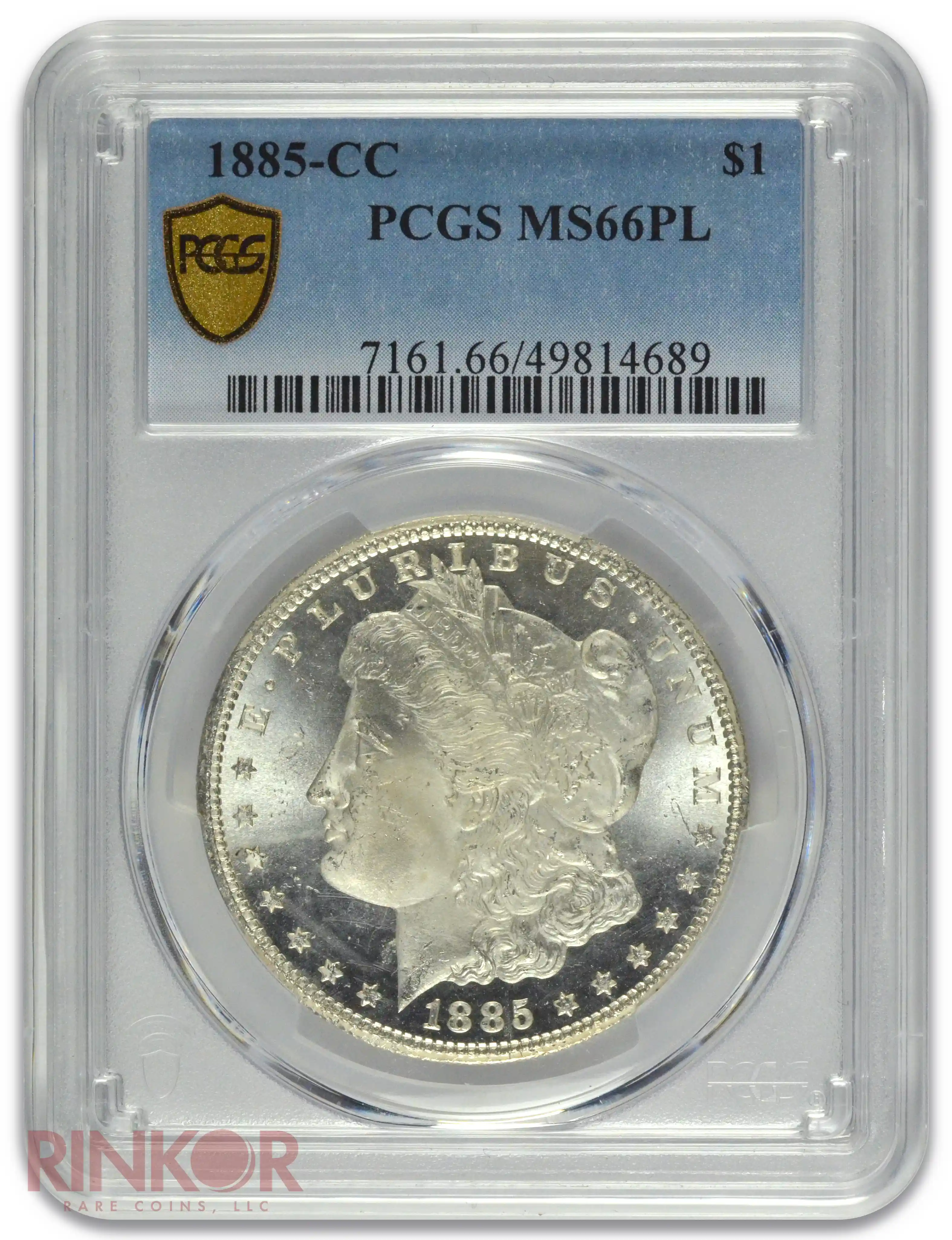 1885-CC $1 PCGS MS 66 PL