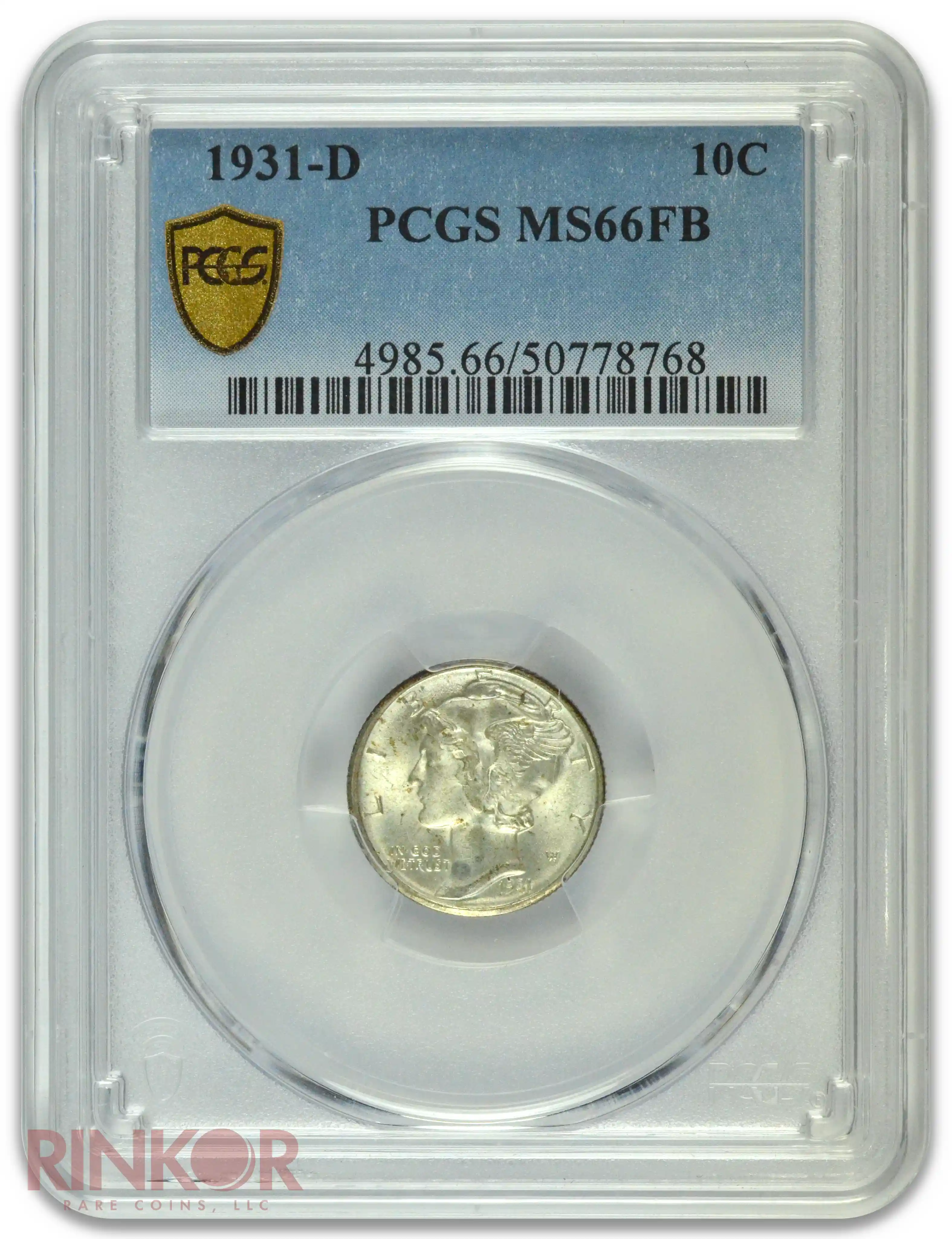 1931-D Mercury PCGS MS 66 FB