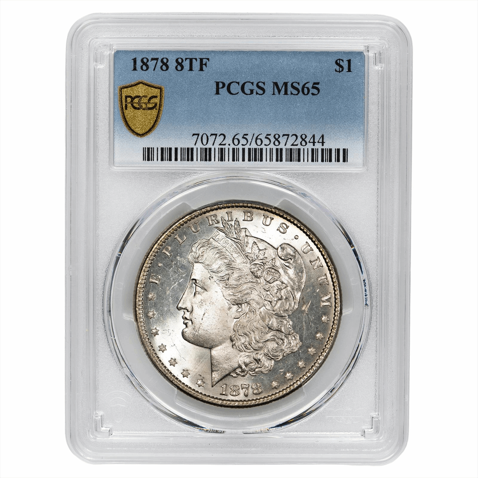 1878 8TF Morgan Dollar $1 PCGS MS 65 