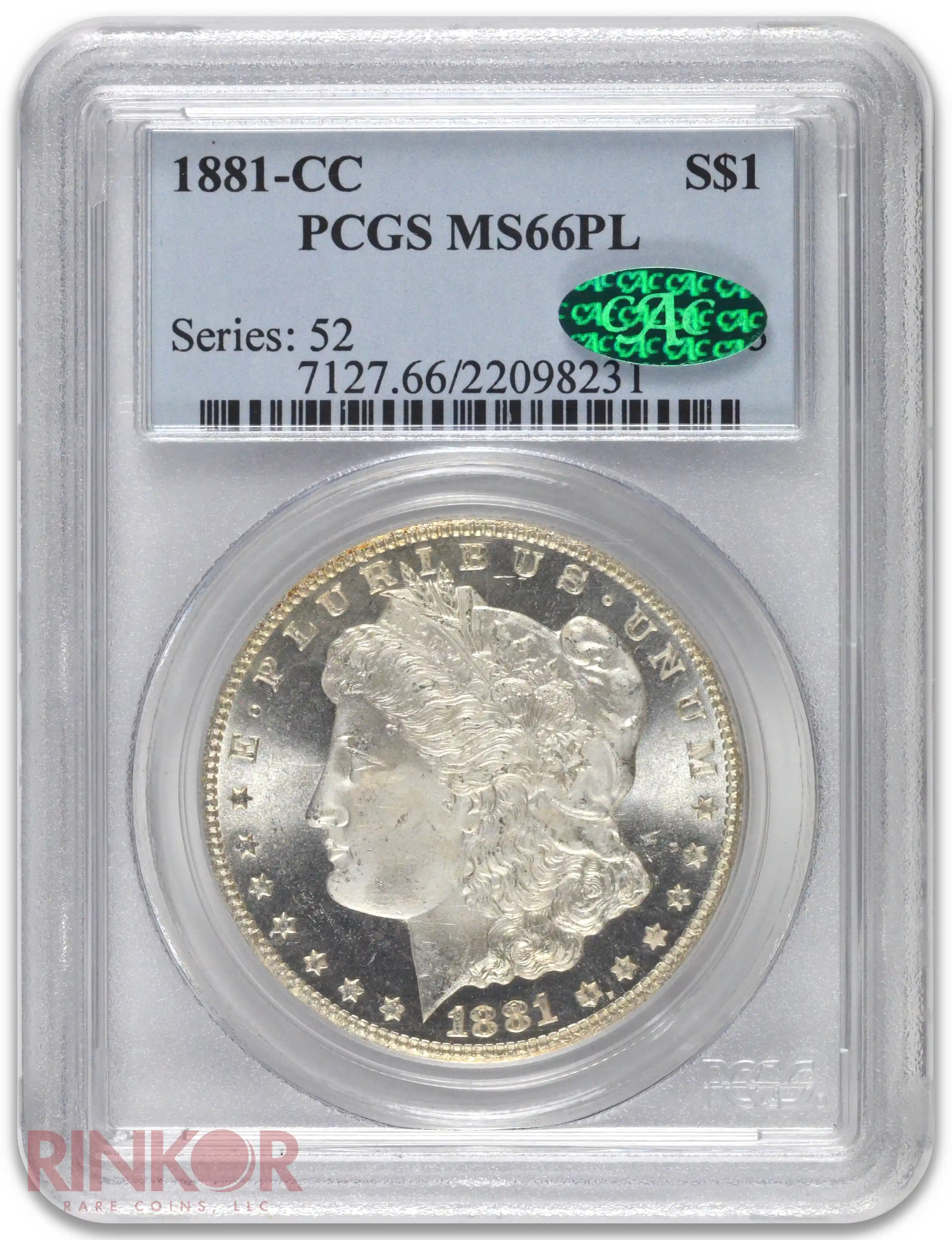 1881-CC $1 PCGS MS 66 PL CAC