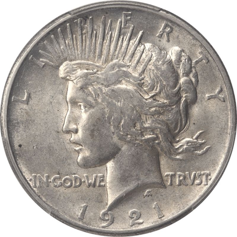 1921 Silver PEACE Dollar $1 PCGS AU53 - Nice Original Coin