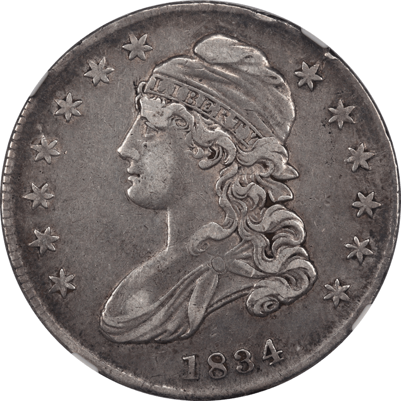 1834 Capped Bust Half Dollar, NGC XF 40 - Lettered Edge