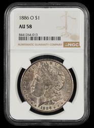 1886 O $1 NGC AU58