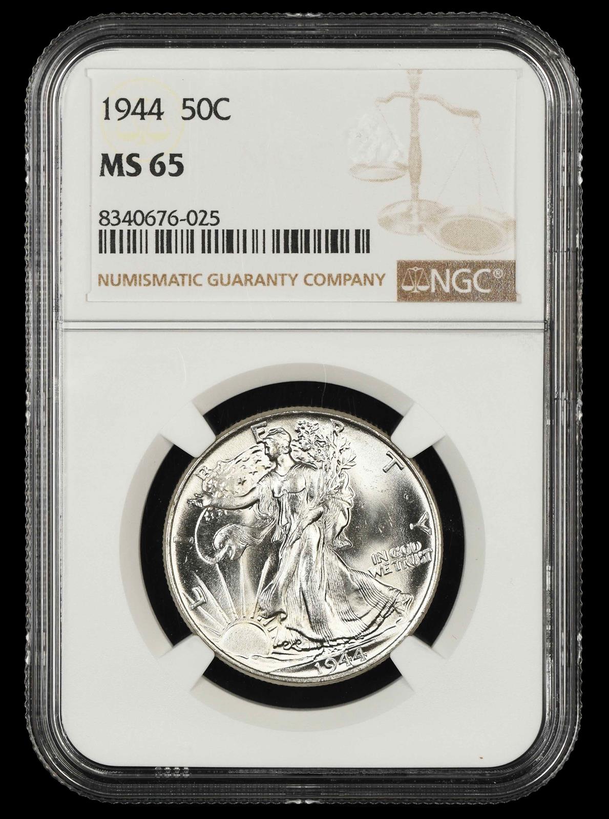 1944 50C NGC  MS65