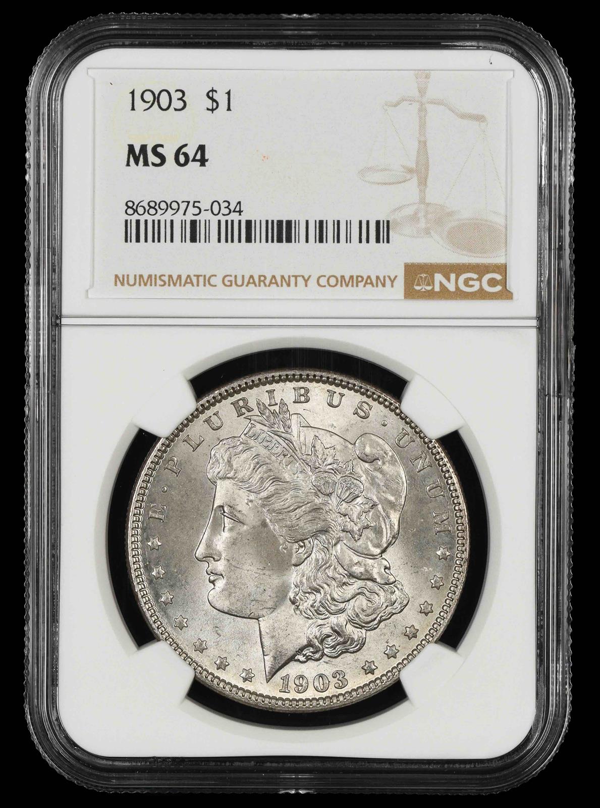 1903 $1 NGC MS64