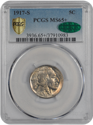 1917-S Buffalo PCGS CAC MS 65+