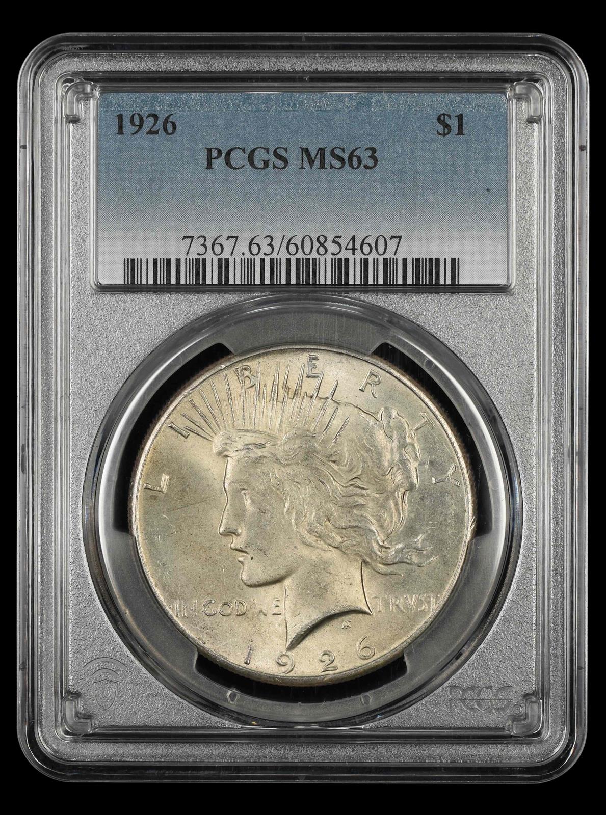 1926 $1 PCGS MS 63