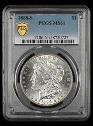 1888-S $1 PCGS MS 61