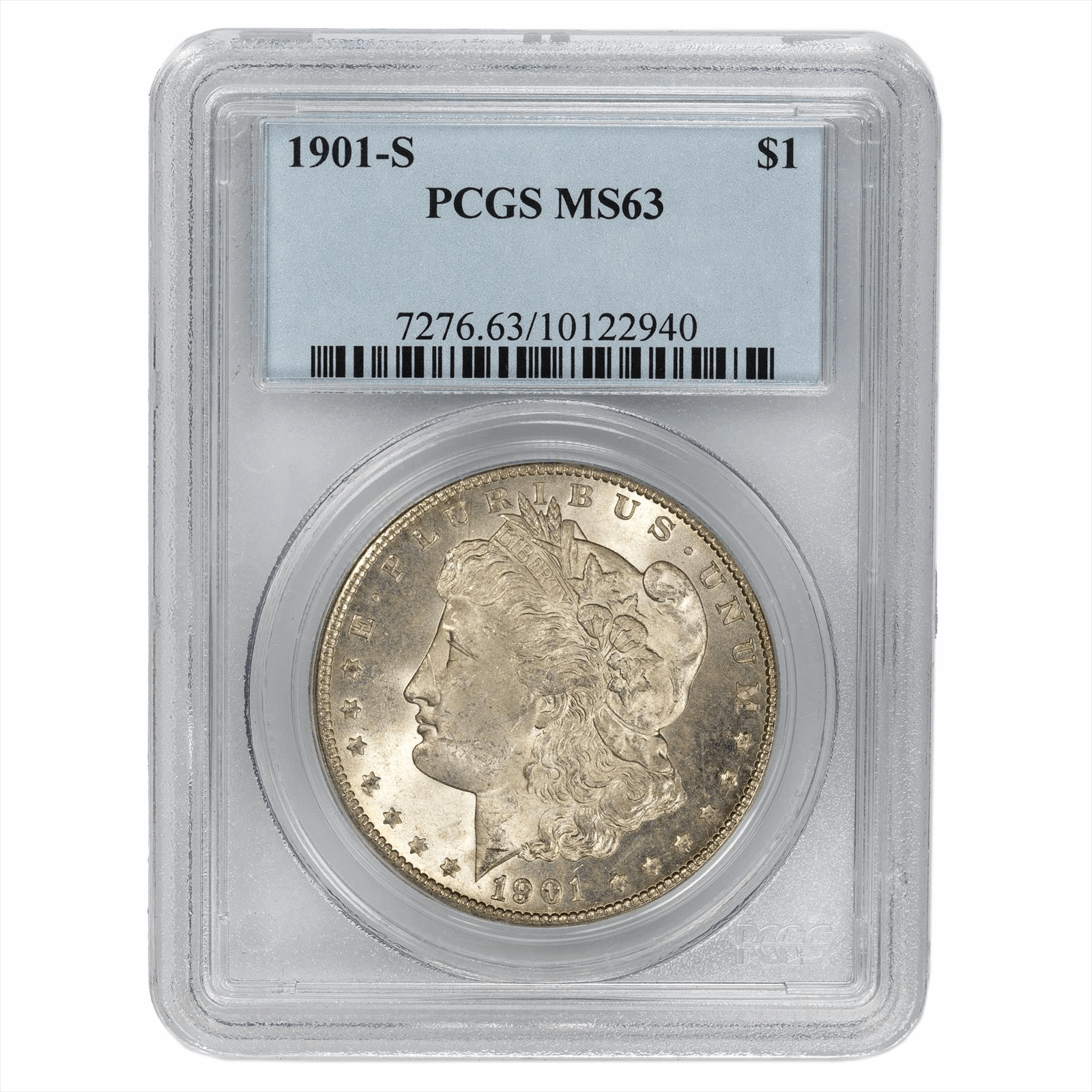 1901-S Morgan Silver Dollar $1 PCGS MS 63