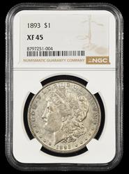 1893 $1 NGC XF-45