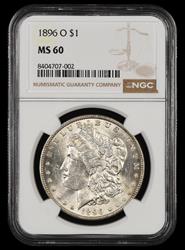 1896 O $1 NGC MS60