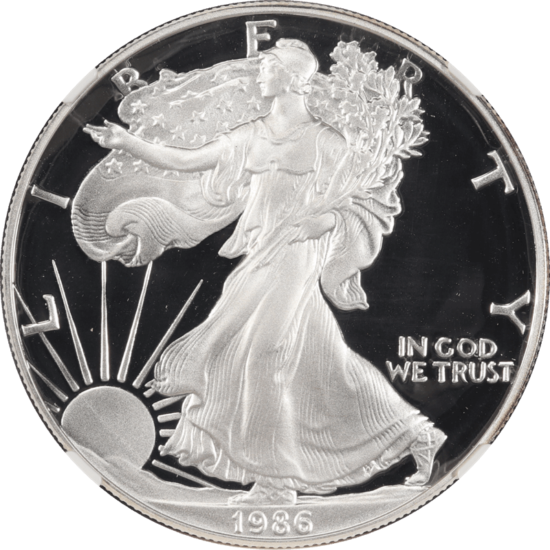 1986-S Proof Silver American Eagle NGC PF 69 Ultra Cameo