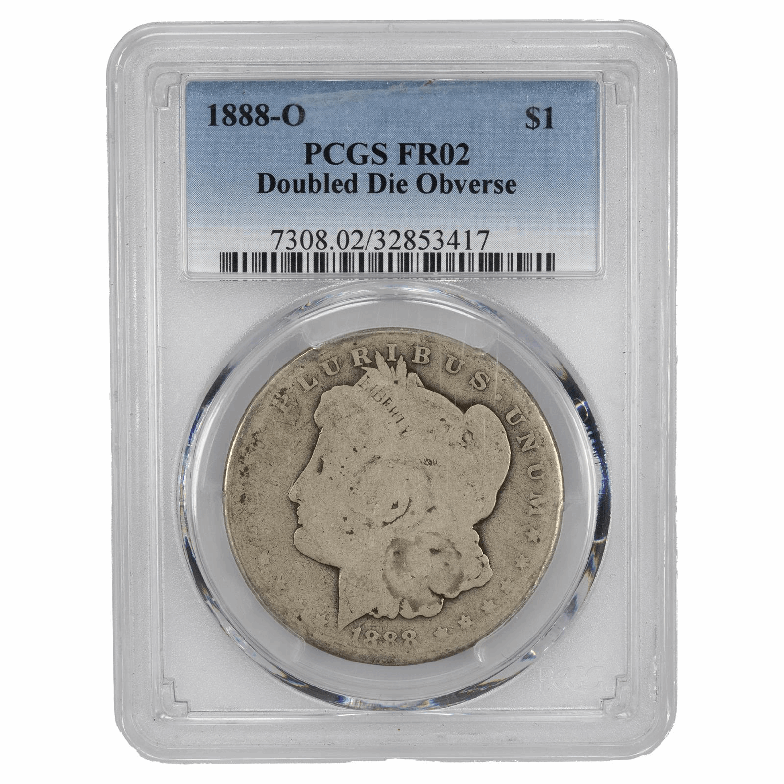 1888-O Morgan Silver Dollar $1 Doubled Die Obverse PCGS FR 02 