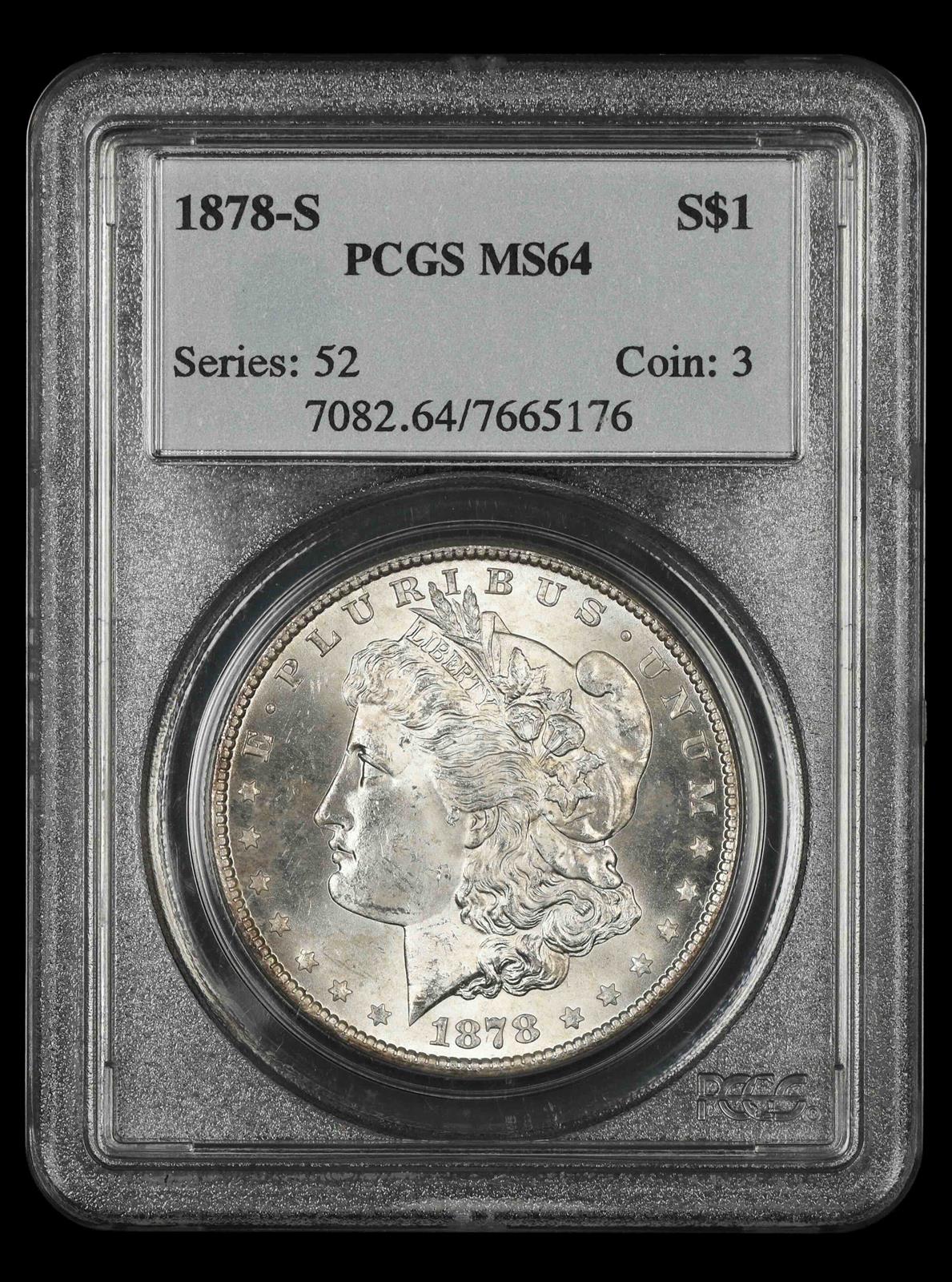 1878 S $1 PCGS MS 64