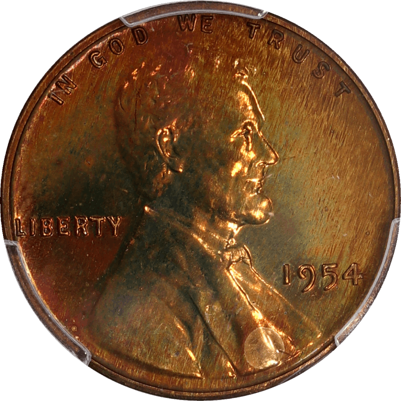 1954 Lincoln Wheat Small Cent 1C, RB PCGS PR 66 RB
