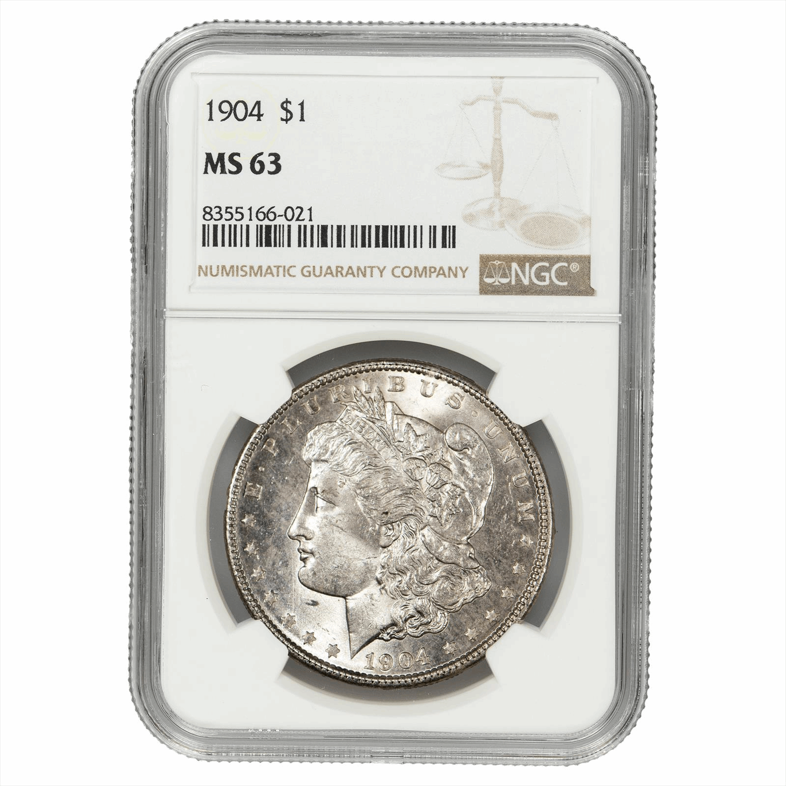 1904 Morgan Silver Dollar $1 NGC MS 63