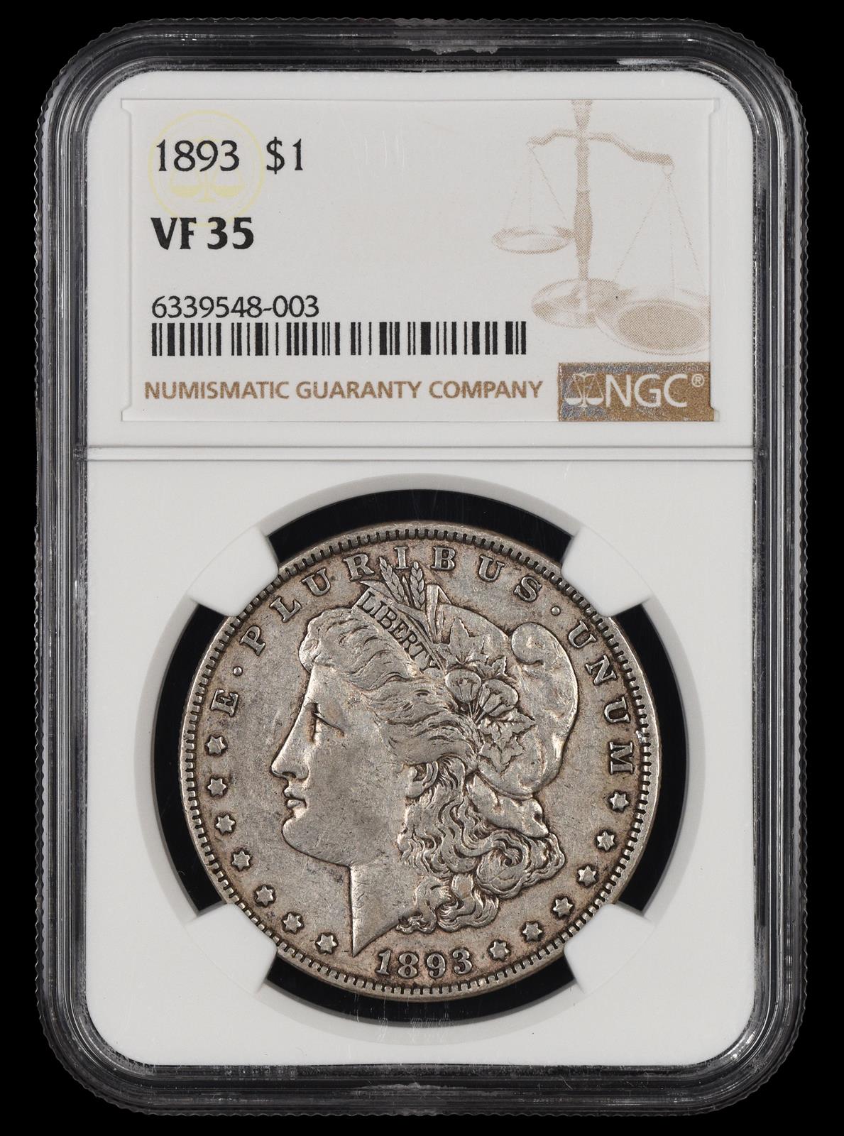 1893 $1 NGC VF-35